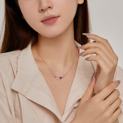 [Clover Jewels]Dainty Colorful Heart Necklace