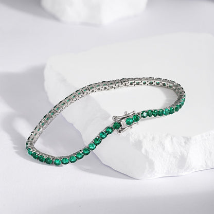 [Clover Jewels]Radiant Colorful Round Cut Party Bracelet