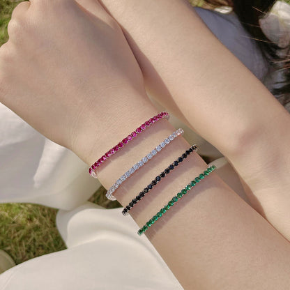 [Clover Jewels]Radiant Colorful Round Cut Party Bracelet