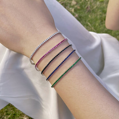 [Clover Jewels]Radiant Colorful Round Cut Party Bracelet