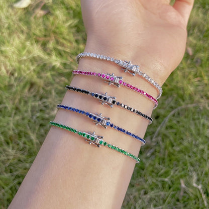 [Clover Jewels]Radiant Colorful Round Cut Party Bracelet