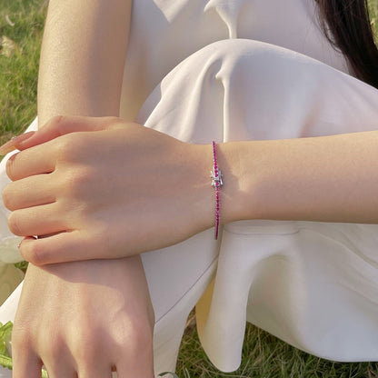 [Clover Jewels]Radiant Colorful Round Cut Party Bracelet