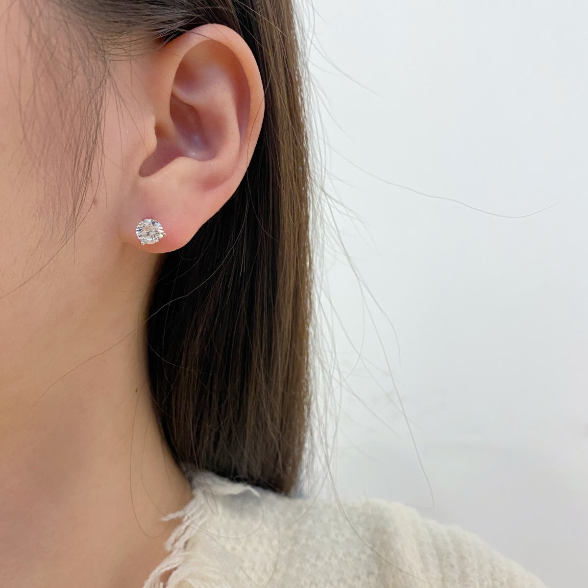 [Clover Jewels]Dainty Round Shape Earrings