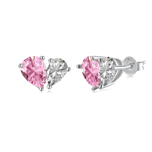 [Clover Jewels]Dazzling Elegant Heart Cut Lover Earrings