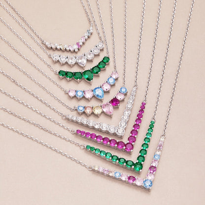 [Clover Jewels]Dazzling Rainbow Necklace