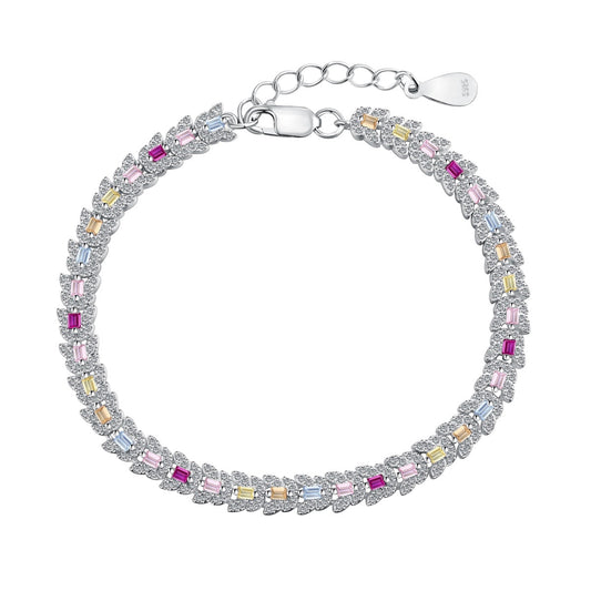 [Clover Jewels]Delicate Colorful Multi Cut Daily Bracelet