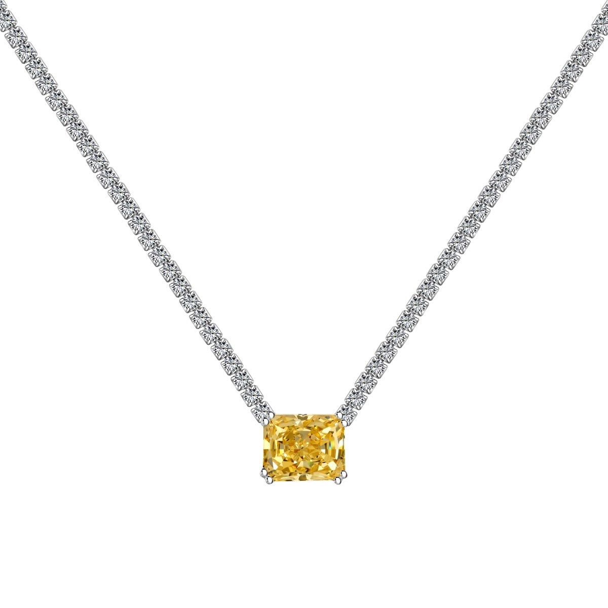 [Clover Jewels]4.0 Carat Elegant Radiant Cut Necklace