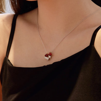 [Clover Jewels]Dainty Red Heart Necklace