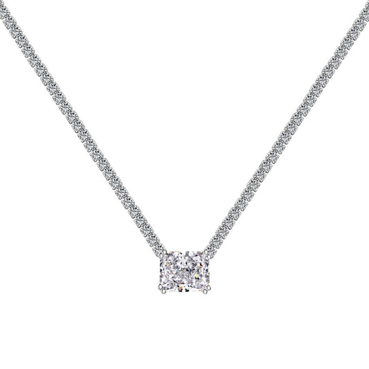 [Clover Jewels]4.0 Carat Elegant Radiant Cut Necklace