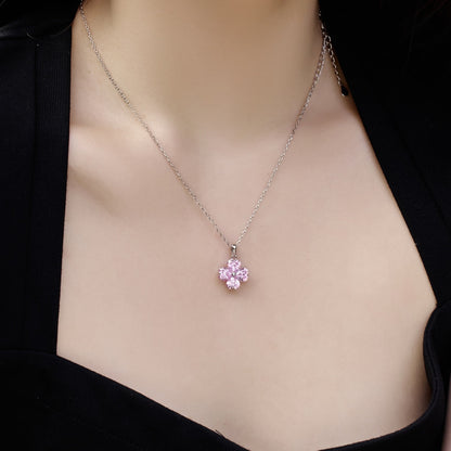 [Clover Jewels]Heart-Shaped Four-Leaf Clover Bead Necklace