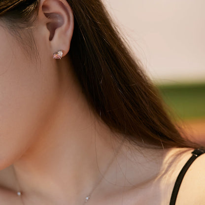 [Clover Jewels]Dazzling Elegant Heart Cut Lover Earrings