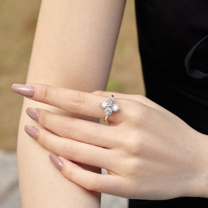 [Clover Jewels]Four-Leaf Clover Eight-Pointed Star Ring