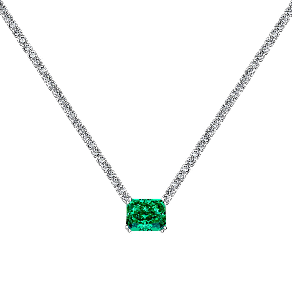 [Clover Jewels]4.0 Carat Elegant Radiant Cut Necklace