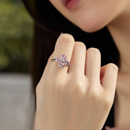 [Clover Jewels]Four-Leaf Clover Eight-Pointed Star Ring