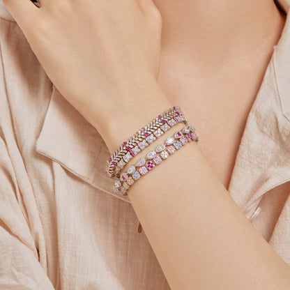 [Clover Jewels]Dainty Radiant Emerald Cut Daily Bracelet