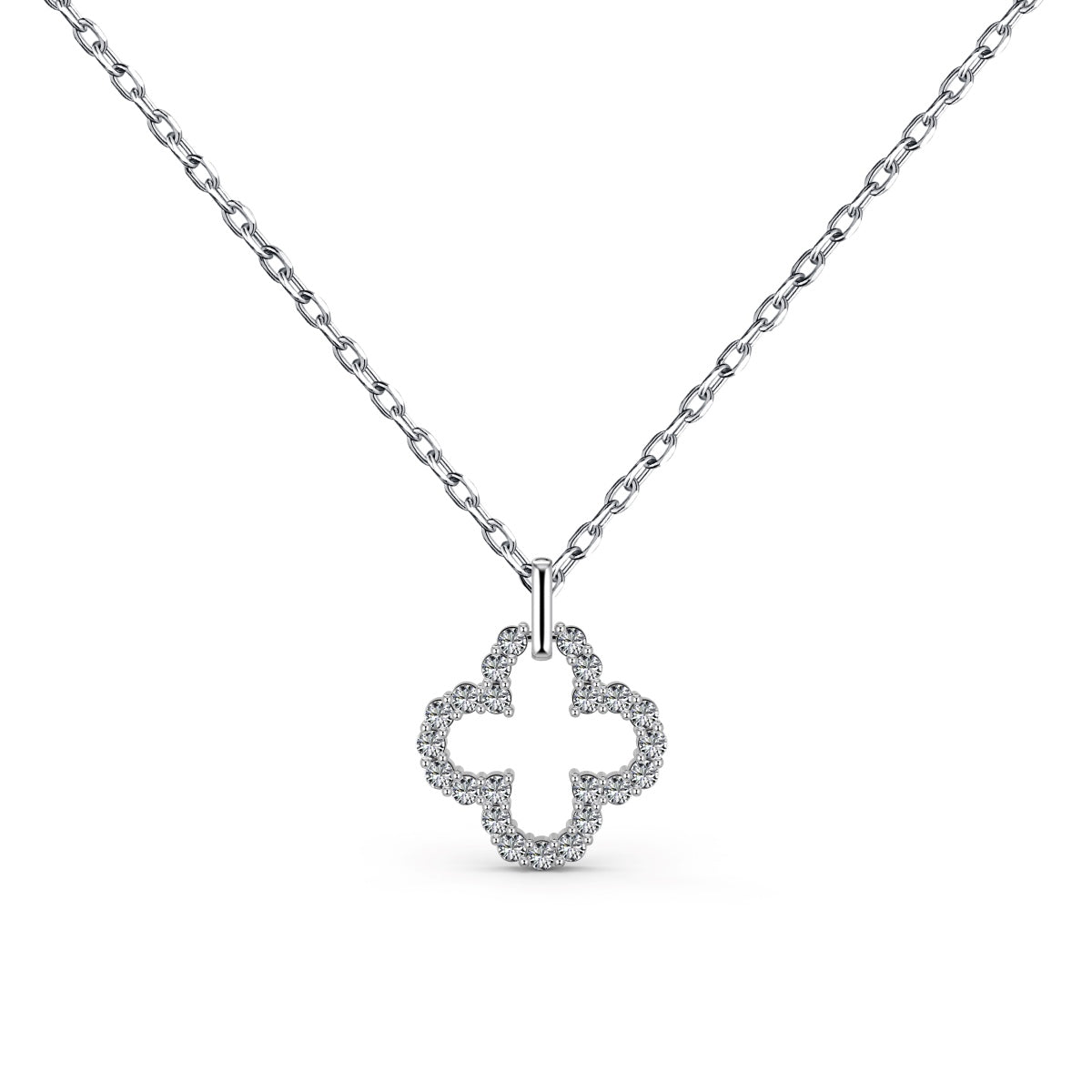 [Clover Jewels]Four-Leaf Clover Hollow Design Exquisite Necklace