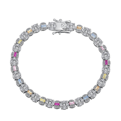 [Clover Jewels]Dazzling Radiant Multi Cut Daily Bracelet