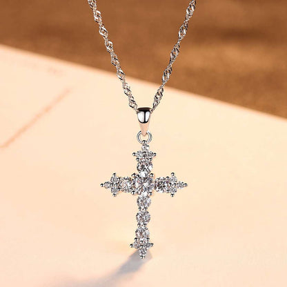 [Clover Jewels]Delicate Cross Shape Necklace