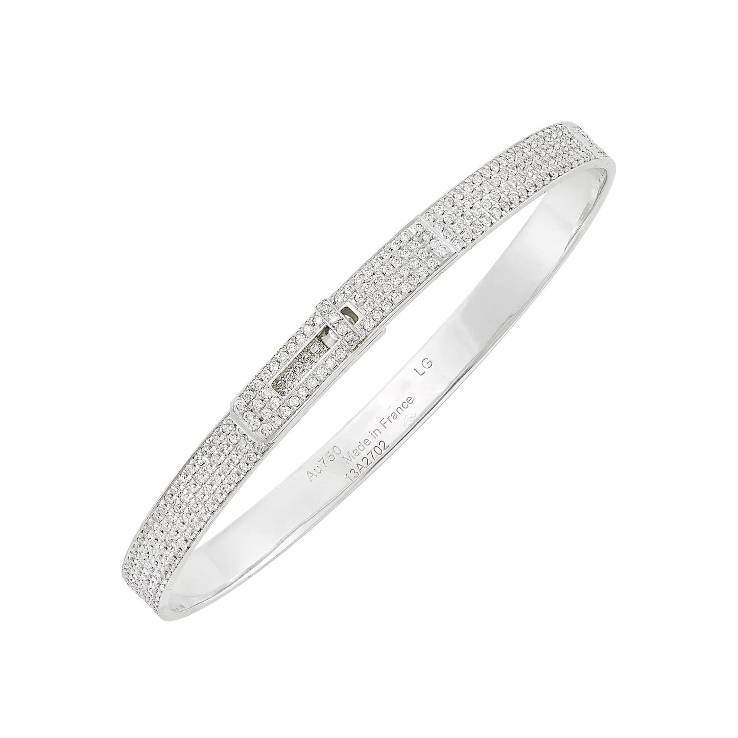 [Clover Jewels]HM KELLY BRACELET IN SILVER AND FULL PAVE DIAMOND