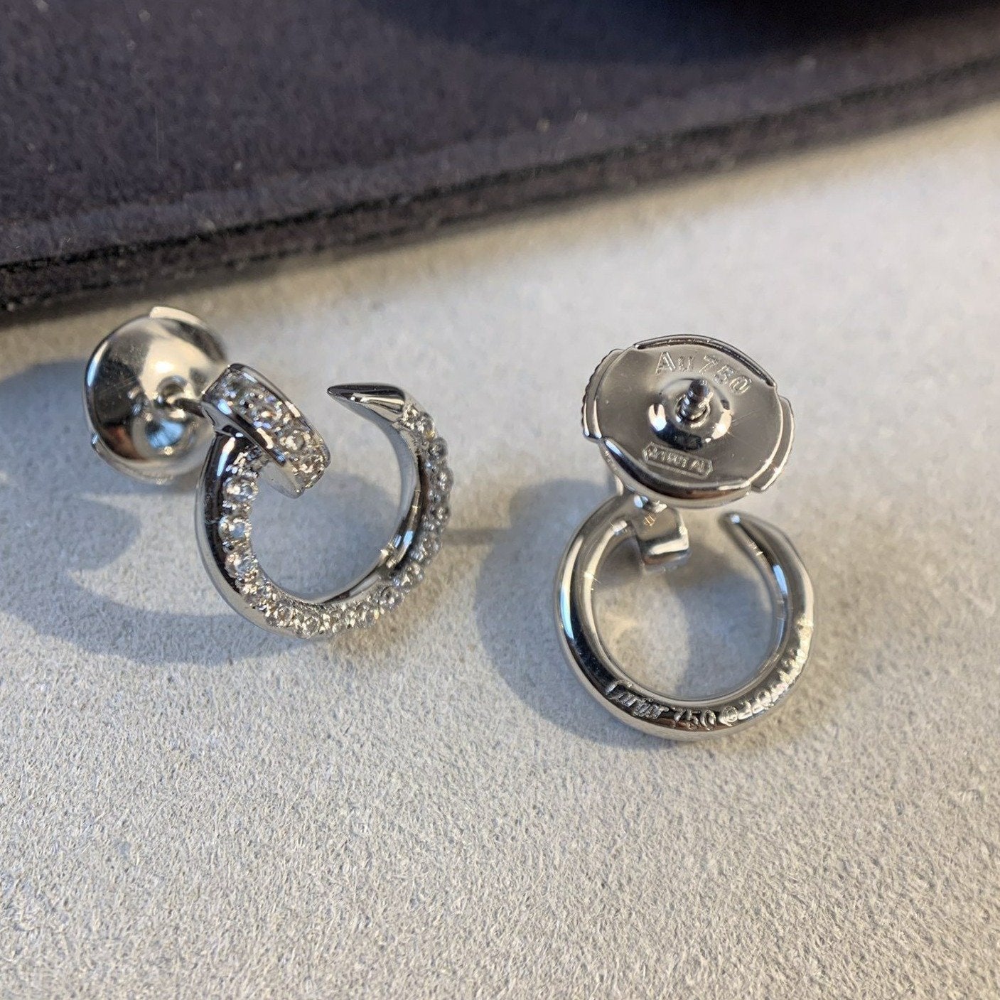 [Clover Jewels]JUSTE EARRINGS SILVER DIAMONDS