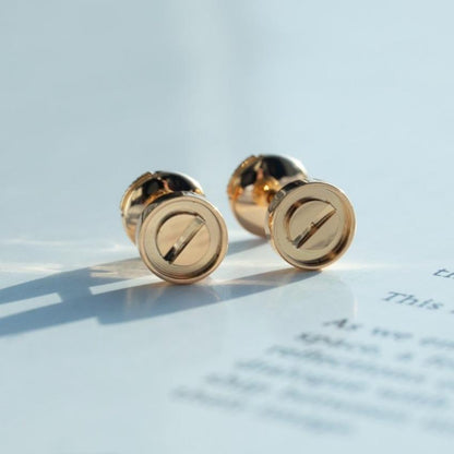 [Clover Jewels]LOVE EARRINGS PINK GOLD 10MM