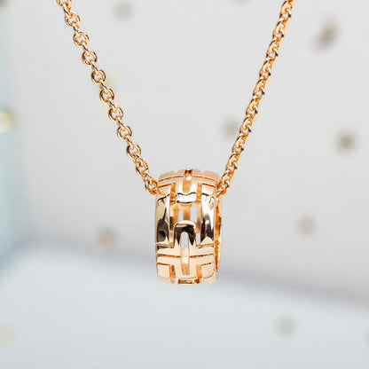 [Clover Jewels]PARENTESI NECKLACE PINK GOLD