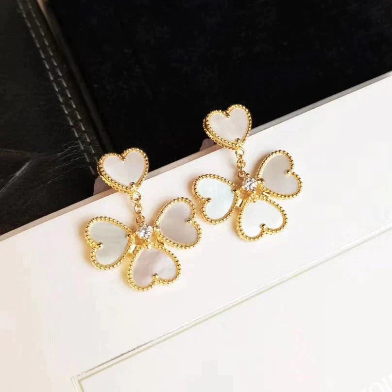 [Clover Jewels]CLOVER SWEET WHITE MOP EARRINGS