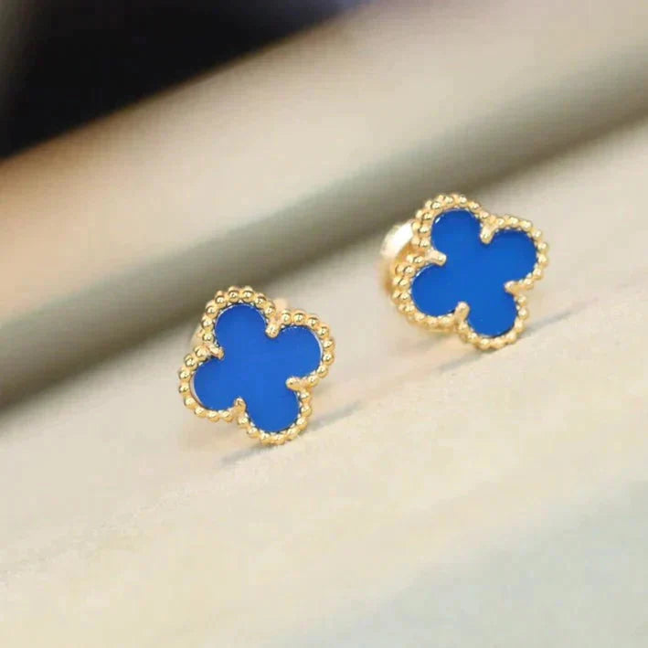 [Clover Jewels]CLOVER MINI 9.5MM TURQUOISE EARRINGS