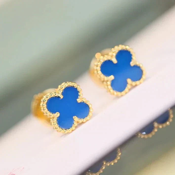 [Clover Jewels]CLOVER MINI 9.5MM TURQUOISE EARRINGS