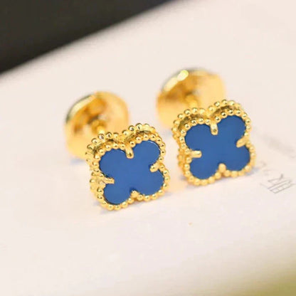 [Clover Jewels]CLOVER MINI 9.5MM TURQUOISE EARRINGS