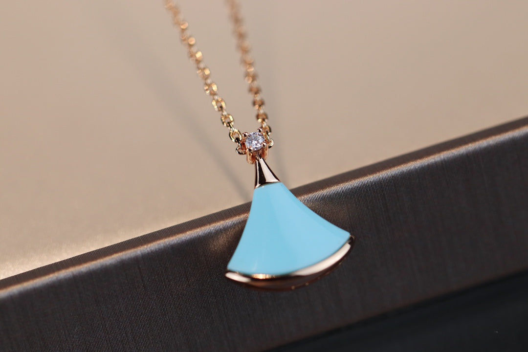 [Clover Jewels]DREAM NECKLACE TURQUOISE PINK GOLD