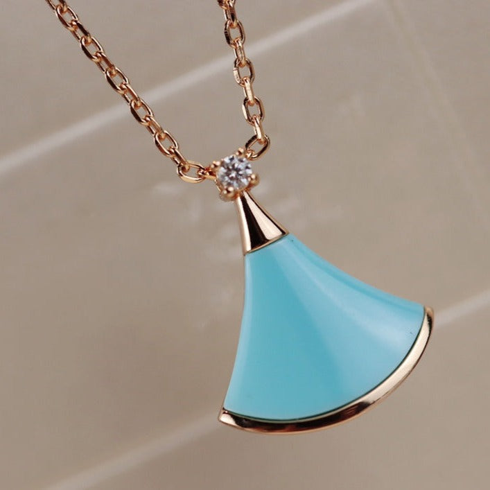 [Clover Jewels]DREAM NECKLACE TURQUOISE PINK GOLD