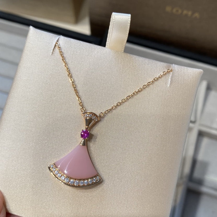 [Clover Jewels]DREAM NECKLACE PINK OPAL