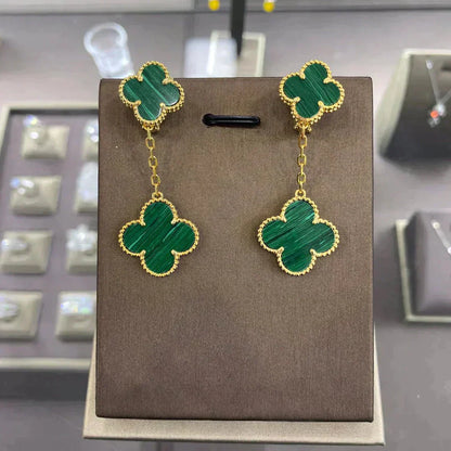 [Clover Jewels]CLOVER 2 MOTIFS  EARRINGS (MULTIPLE CHOICESC