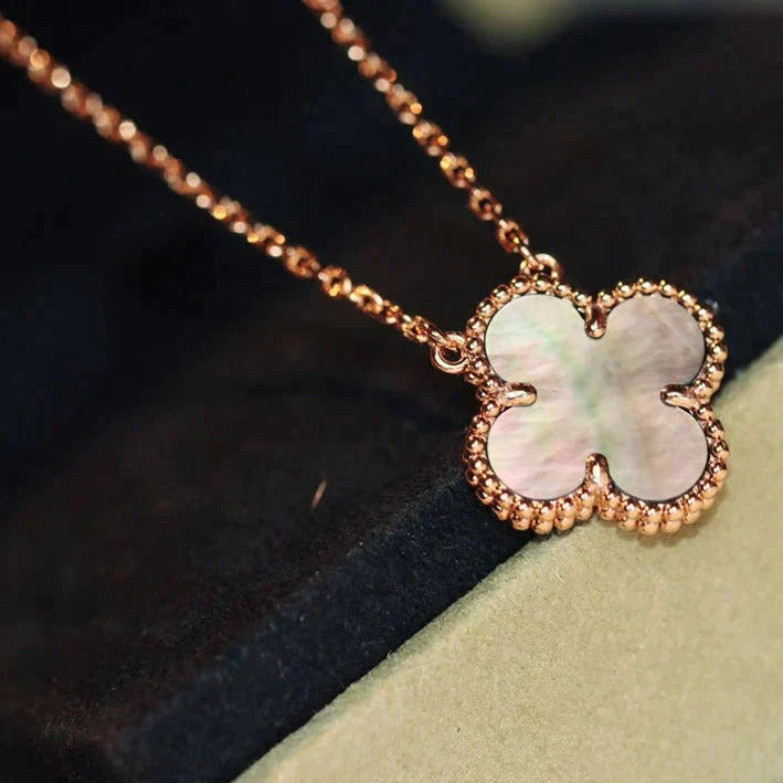 [Clover Jewels]CLOVER 15MM  GRAY MOTHER OF PEARL NECKLACE