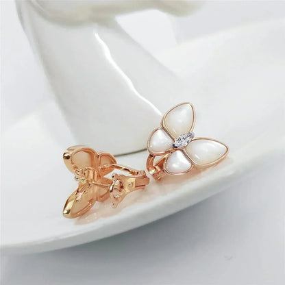 [Clover Jewels]BUTTERFLY MOP DIAMOND EARRINGS