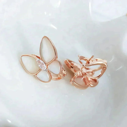 [Clover Jewels]BUTTERFLY MOP DIAMOND EARRINGS