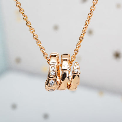 [Clover Jewels]SERPENTI PINK GOLD NECKLACE DIAMOND