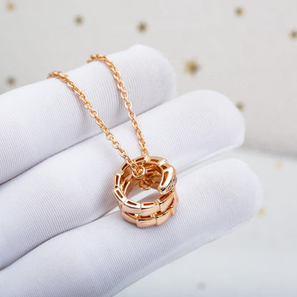 [Clover Jewels]SERPENTI PINK GOLD NECKLACE DIAMOND