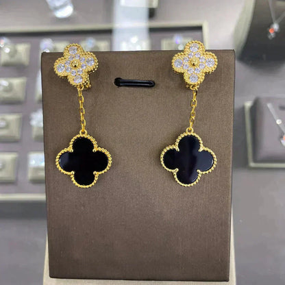 [Clover Jewels]CLOVER  2 MOTIFS  DIAMOND  EARRINGS (MULTIPLE CHOICESç´