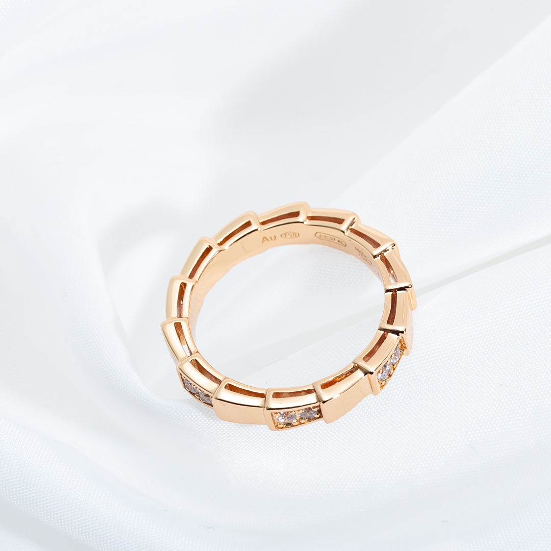 [Clover Jewels]SERPENTI RING PINK GOLD  3MM