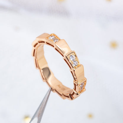 [Clover Jewels]SERPENTI RING PINK GOLD  3MM