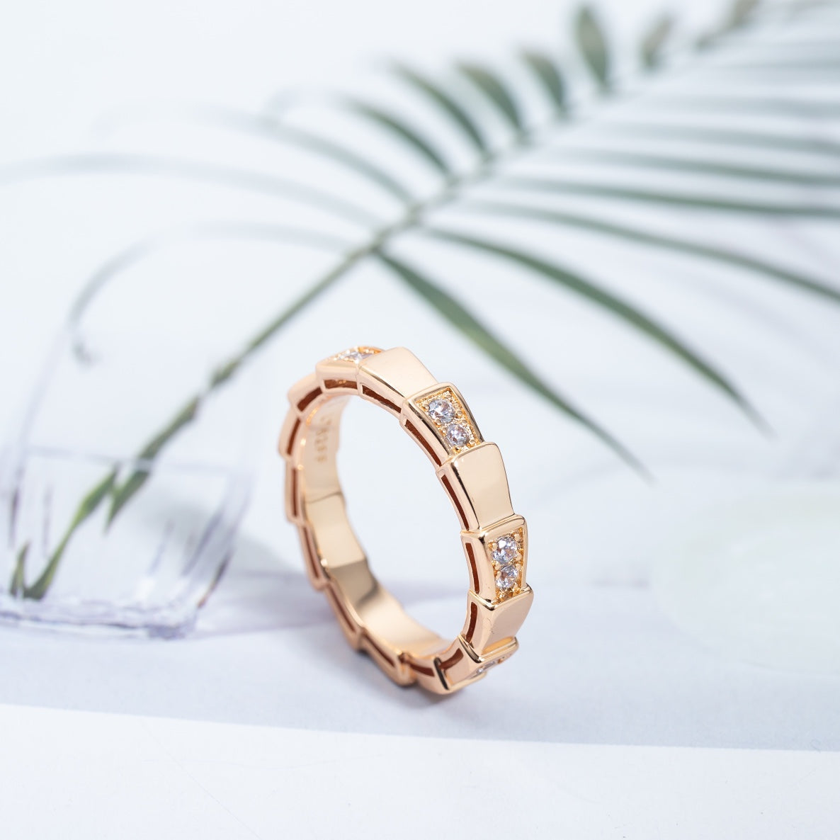 [Clover Jewels]SERPENTI RING PINK GOLD  3MM