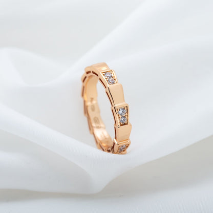 [Clover Jewels]SERPENTI RING PINK GOLD  3MM