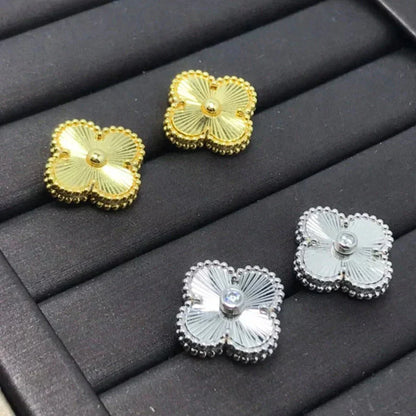 [Clover Jewels]CLOVER MINI 9.5MM LASER EARRINGS