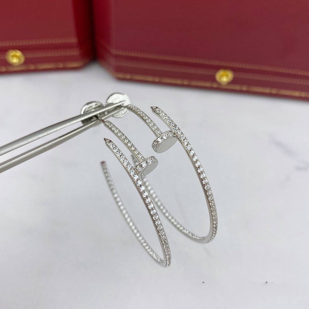 [Clover Jewels]JUSTE EARRINGS FULL DIAMONDS 1.8MM