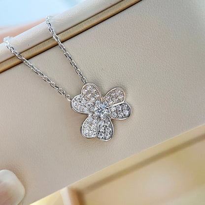 [Clover Jewels]CLOVER DIAMOND NECKLACE SILVER