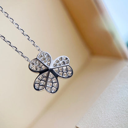 [Clover Jewels]CLOVER DIAMOND NECKLACE SILVER