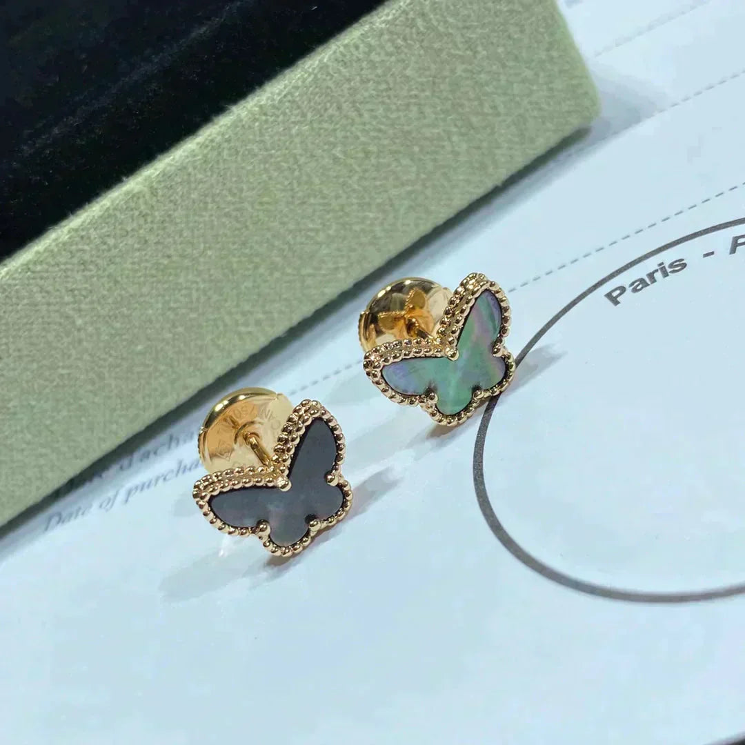 [Clover Jewels]BUTTERFLY DARK MOP  EARRINGS