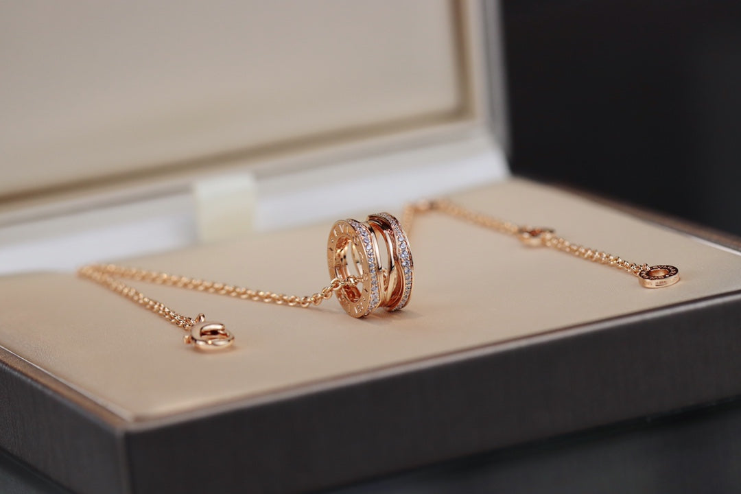 [Clover Jewels]ZERO 1 PINK GOLD NECKLACE